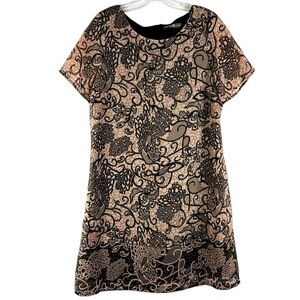 Signature Collection shift dress short sleeve Sz M